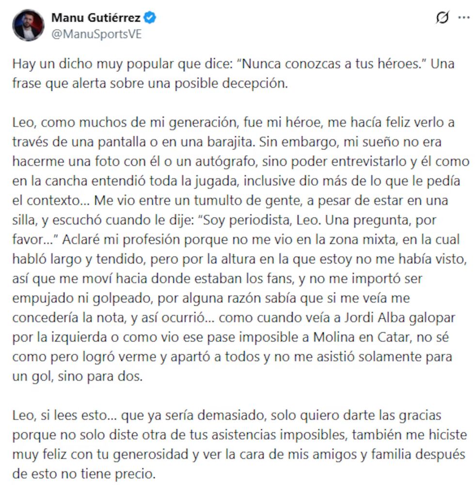 Messi y un gesto que conmovió a todos