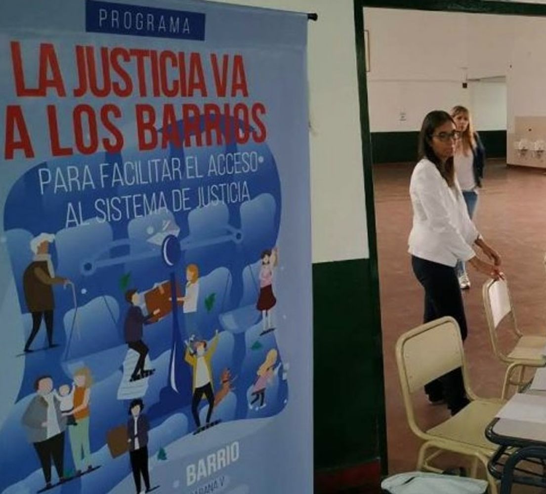 “La Justicia va a los barrios”. Fotos Web.