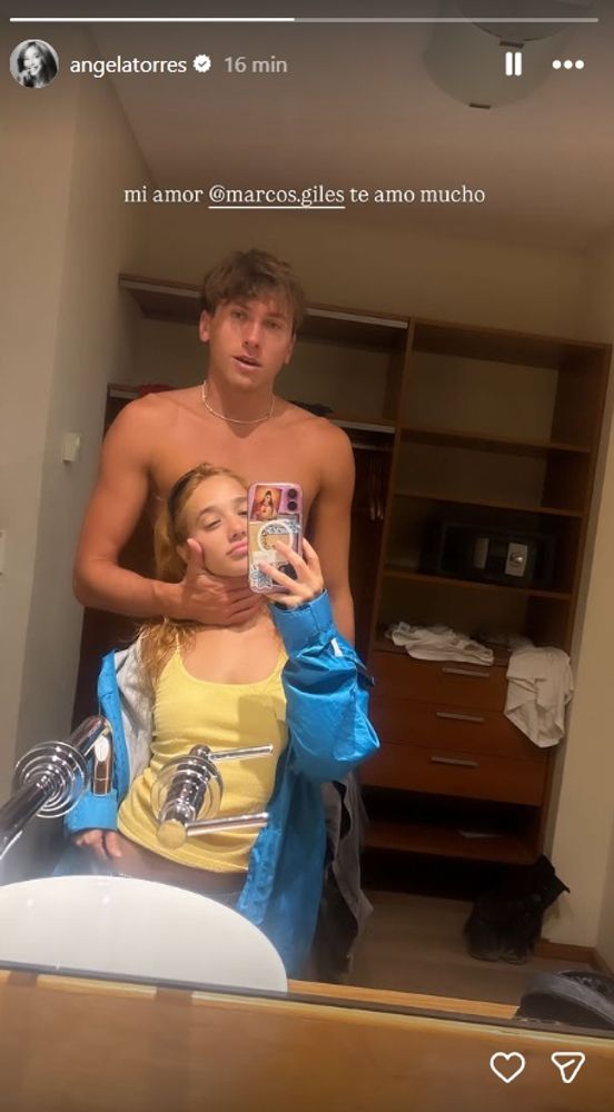 La foto que subió Ángela en su perfil tras la polémica en las redes.