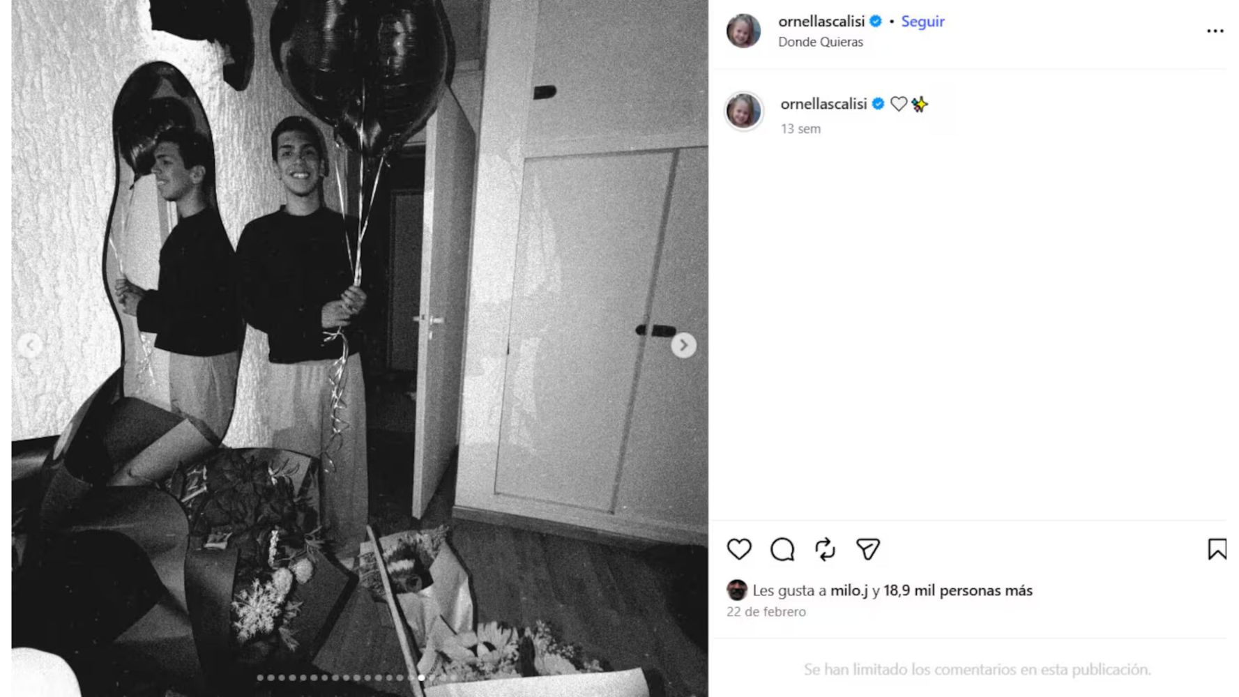 La joven comparte fotos en sus redes sociales del cantante.