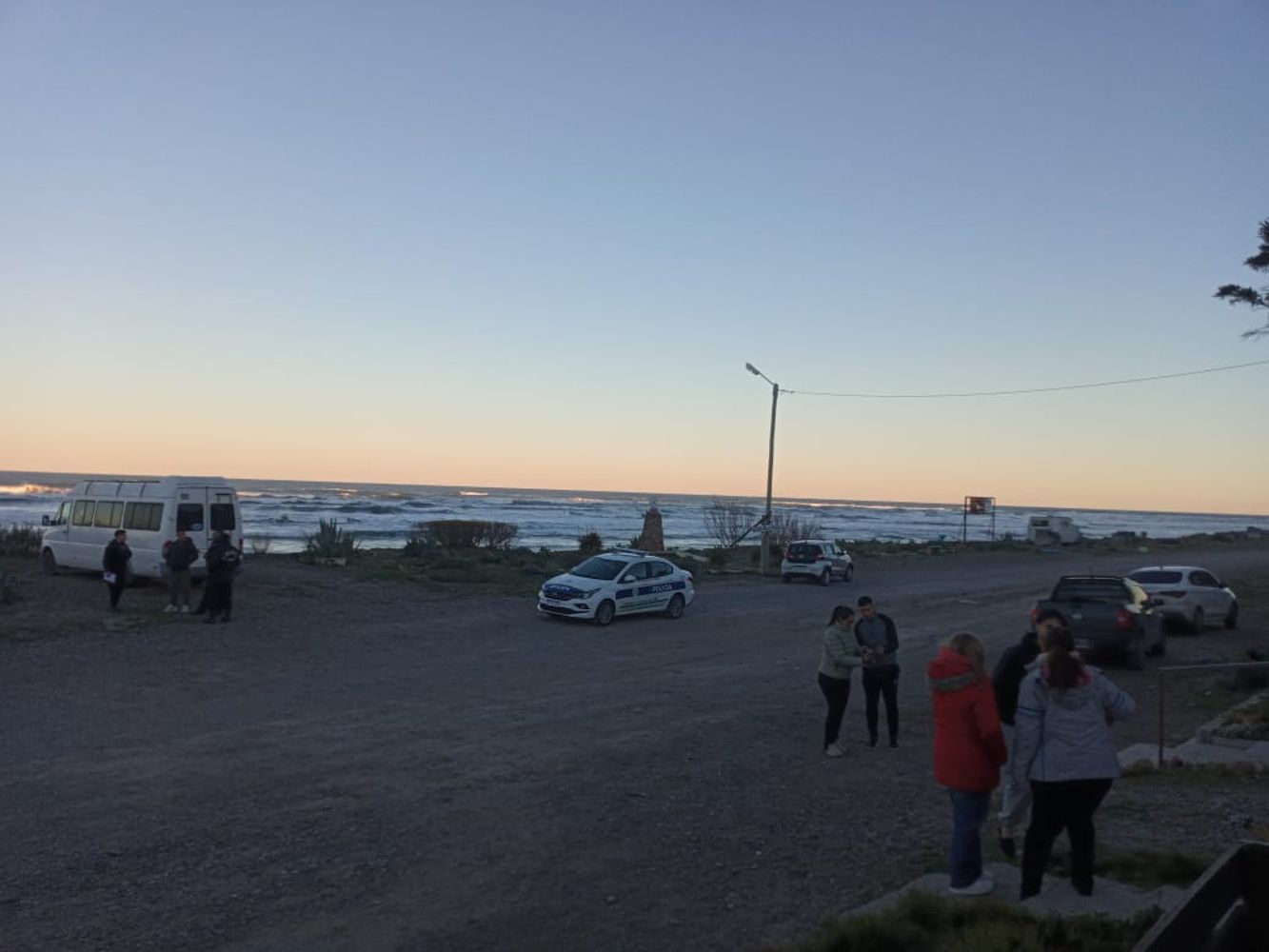 La zona costera en Chubut donde el perro atacó a la niña.