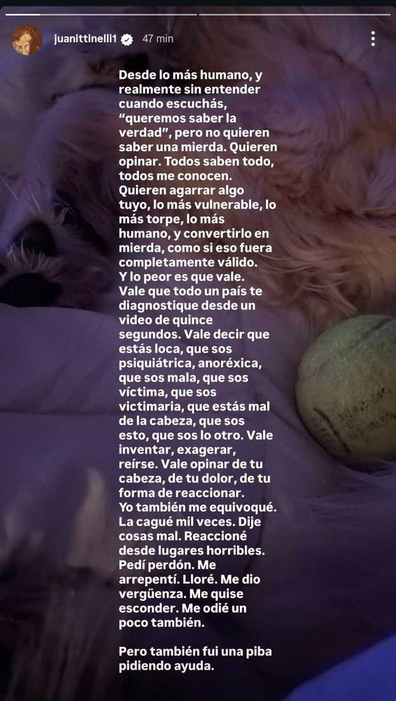 Juanita Tinelli habló de la denuncia por violencia de género a su ex Bautista