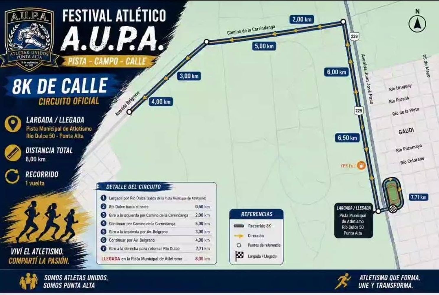 Festival atlético A.U.P.A: 8 k de calle