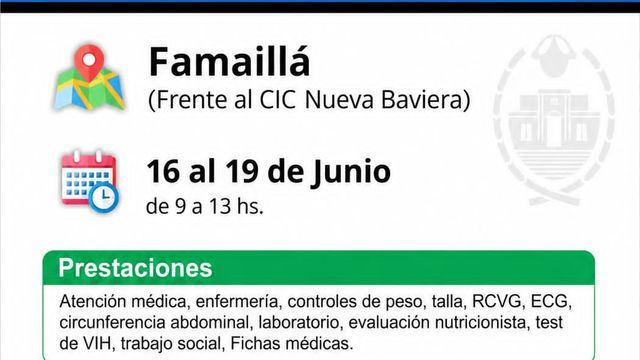 El dispositivo sanitario cuenta con distintas especialidades, pediatras, vacunación y fichas escolares.