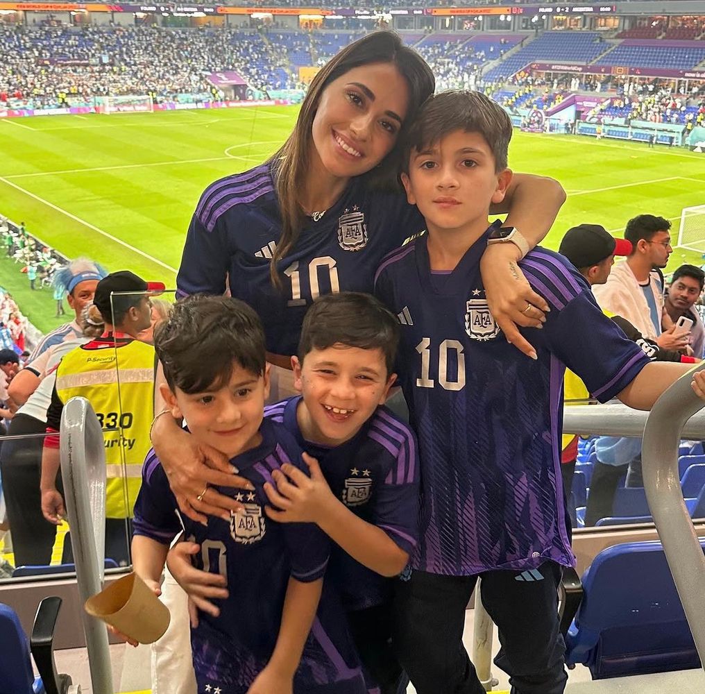 Thiago, Mateo y Ciro Messi