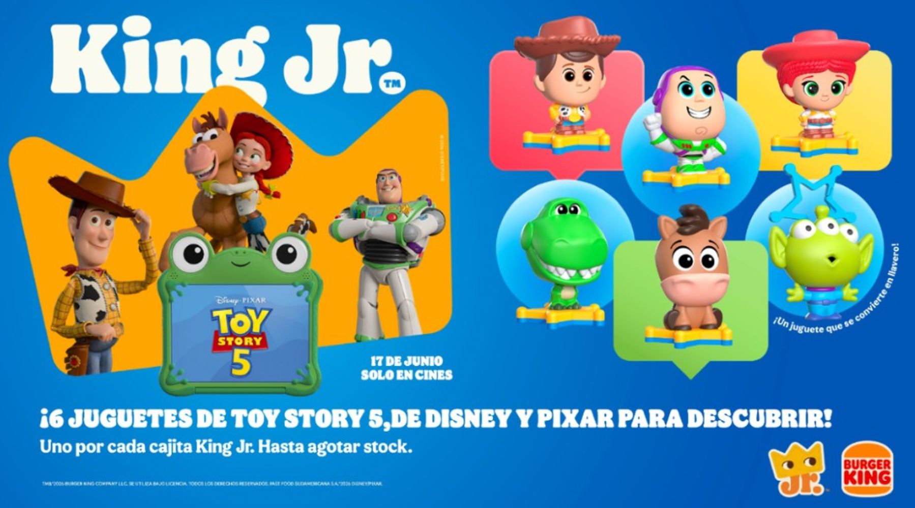 Burger King lanza una Cajita Mágica de Toy Story 5: qué juguetes coleccionables hay y cuánto cuesta el combo King Jr