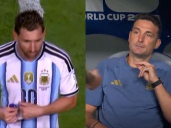 El gesto de Scaloni con Messi que no se vio en TV durante el partido ante Argelia