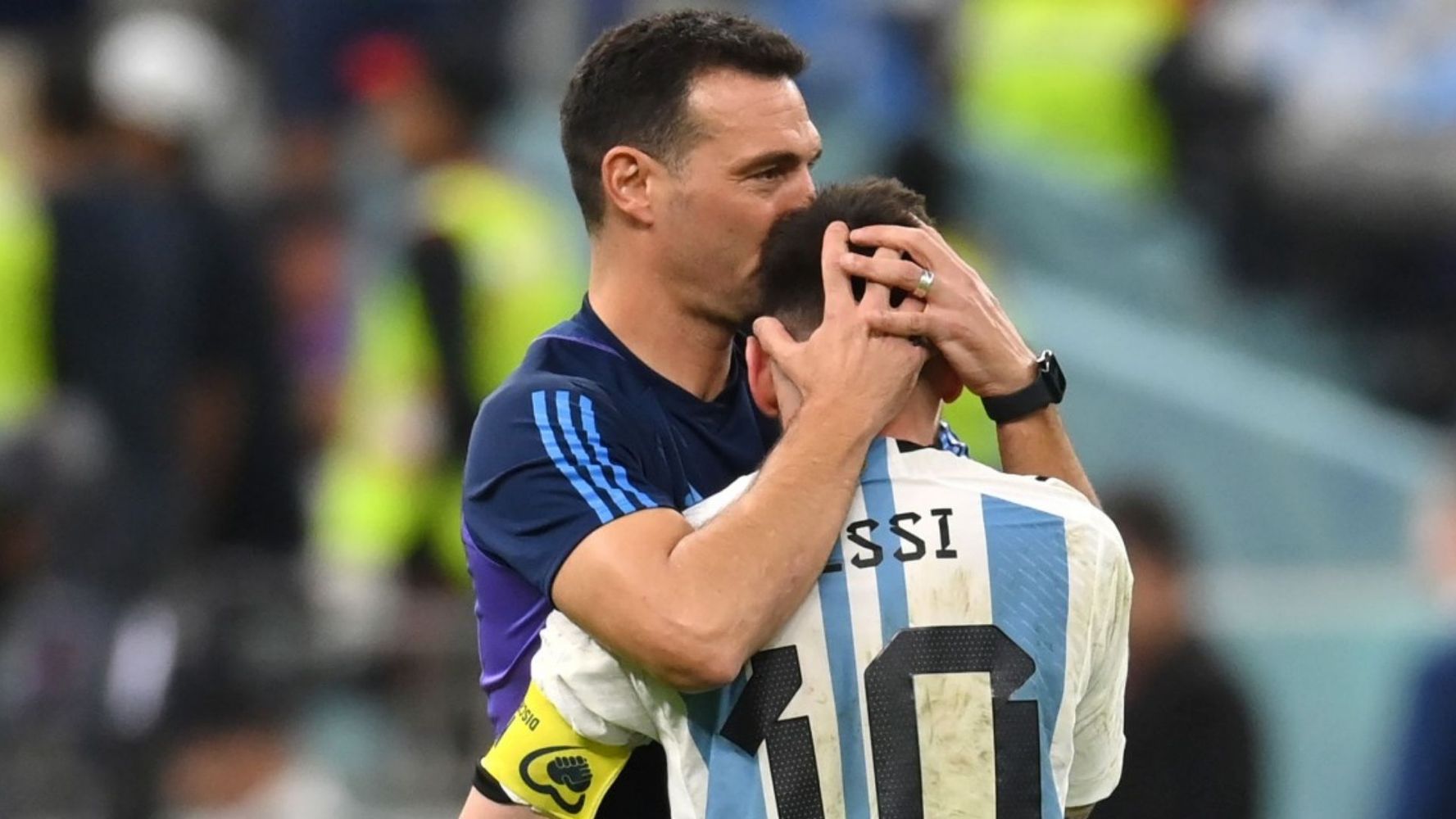 Messi y Scaloni: el emotivo momento