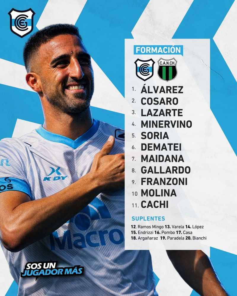 El equipo que puso en cancha este miércoles el entrenador de Gimnasia y Esgrima de Jujuy, Hernán Pellerano.