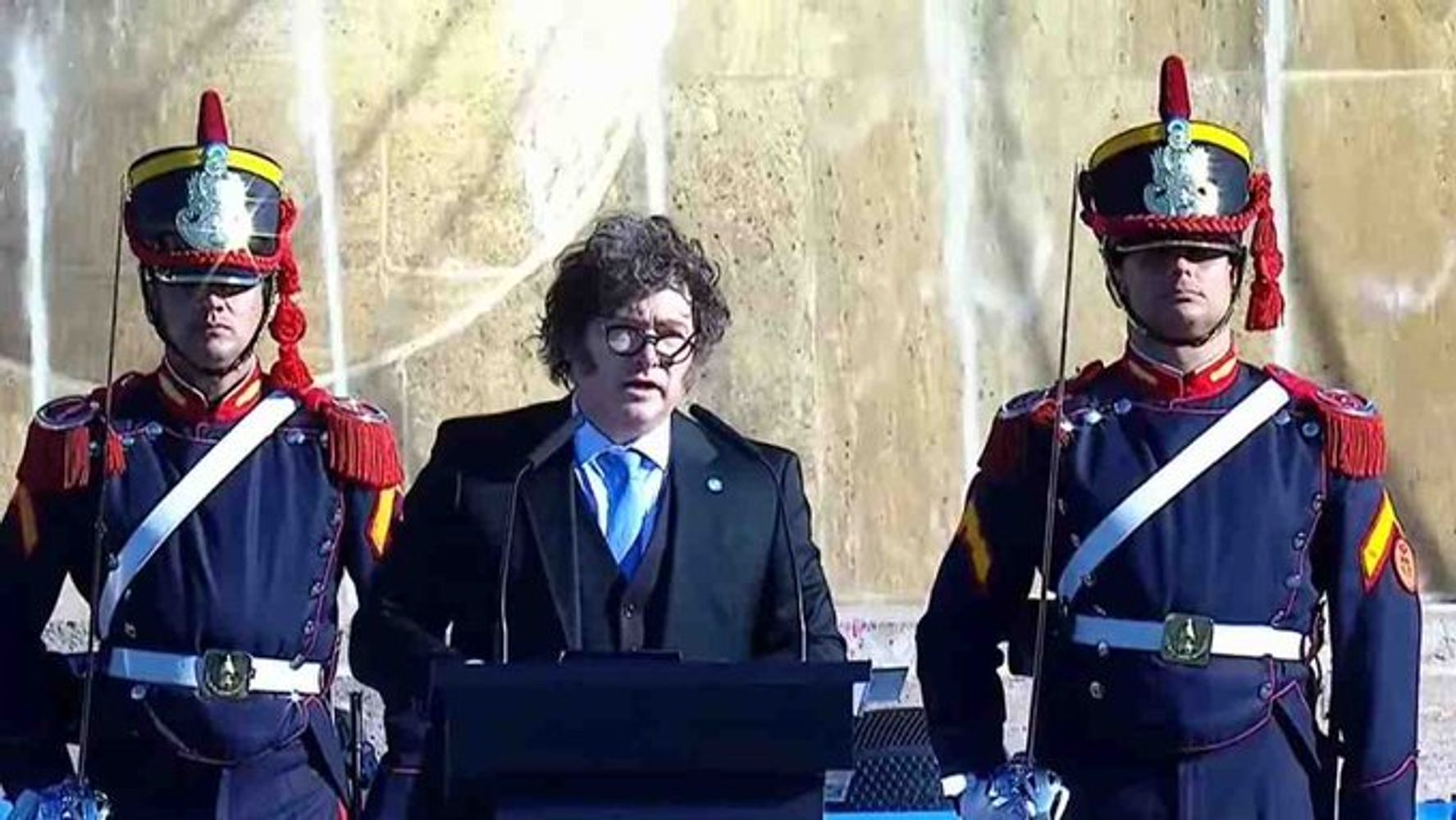 Javier Milei, en su discurso por el Día de la Bandera.