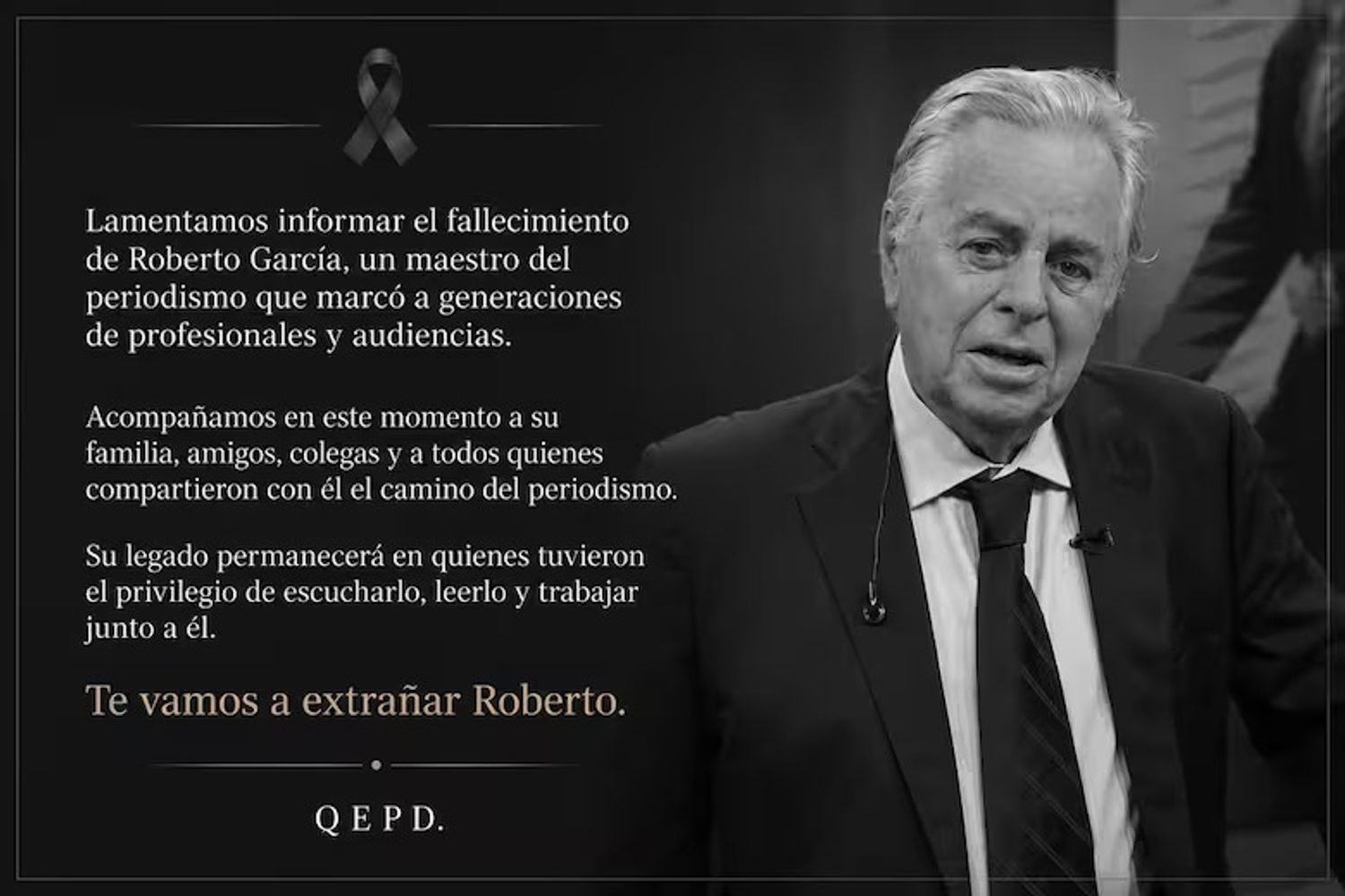La despedida a Roberto García.