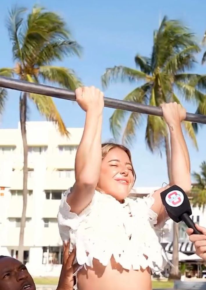 ¿Flechazo en Miami? Nati Jota conoció a un deportista y le enseñó a hacer dominadas