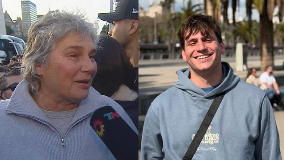 Las lágrimas de la mamá de Gaspi por el masivo homenaje a su hijo en el Obelisco