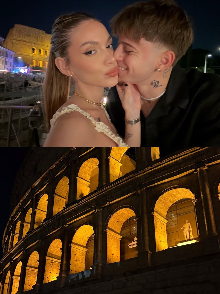 Desde Roma, Sasha Ferro compartió las mejores fotos de su viaje romántico y marcó tendencia con un vestido corto de encaje 
