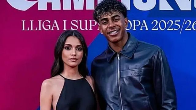 Lamine Yamal y su novia