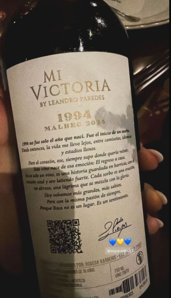 La nueva pasión de Leandro Paredes: los secretos de su exclusivo refugio de etiquetas premium de vino