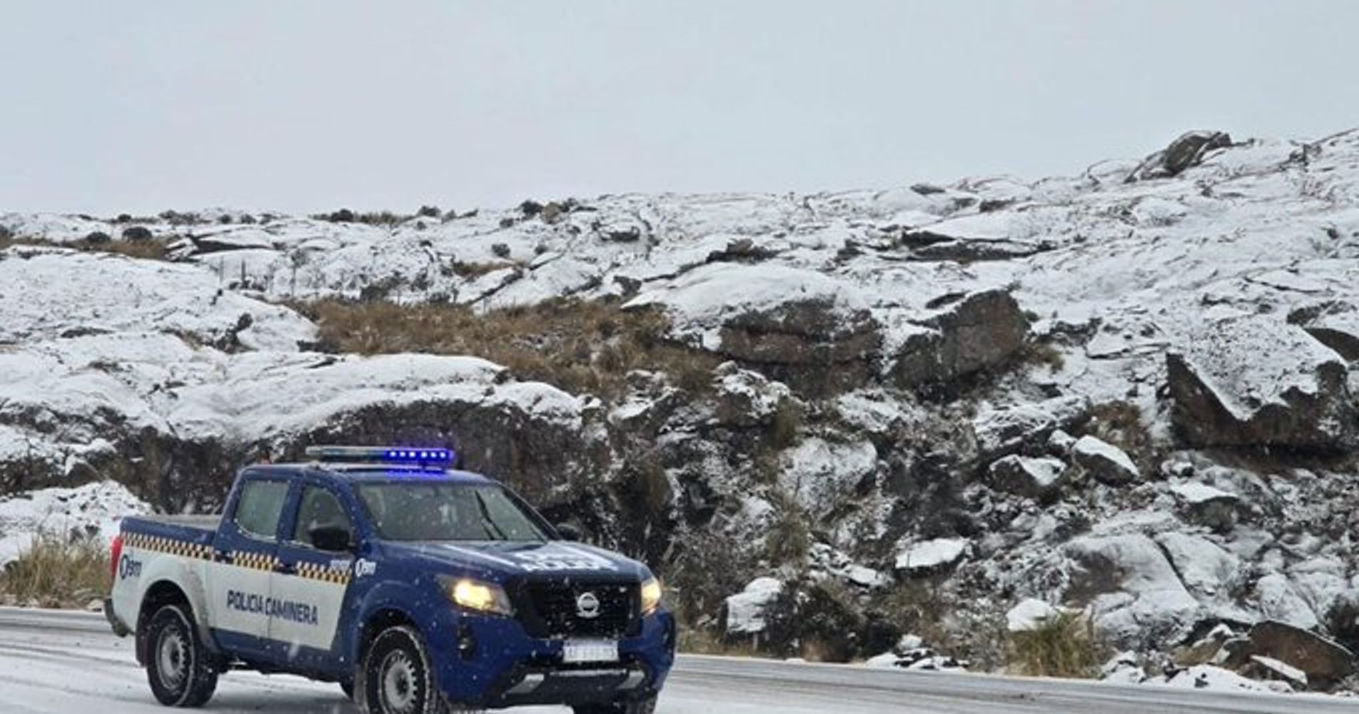 El Camino de las Altas Cumbres, cerrado por nieve.