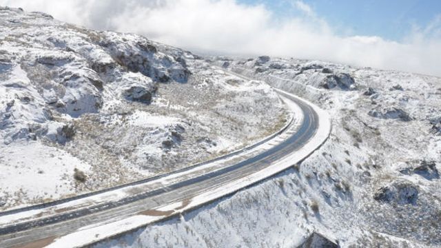 La nieve cayó en forma copiosa en las Altas Cumbres.