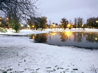 El invierno llegó con una mañana helada a Villa Carlos Paz