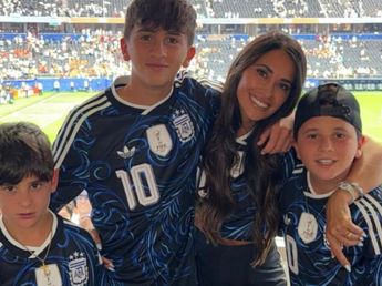 Emocionante: salió a la luz cómo vivieron Antonela Roccuzzo y sus hijos los goles de Messi ante Austria
