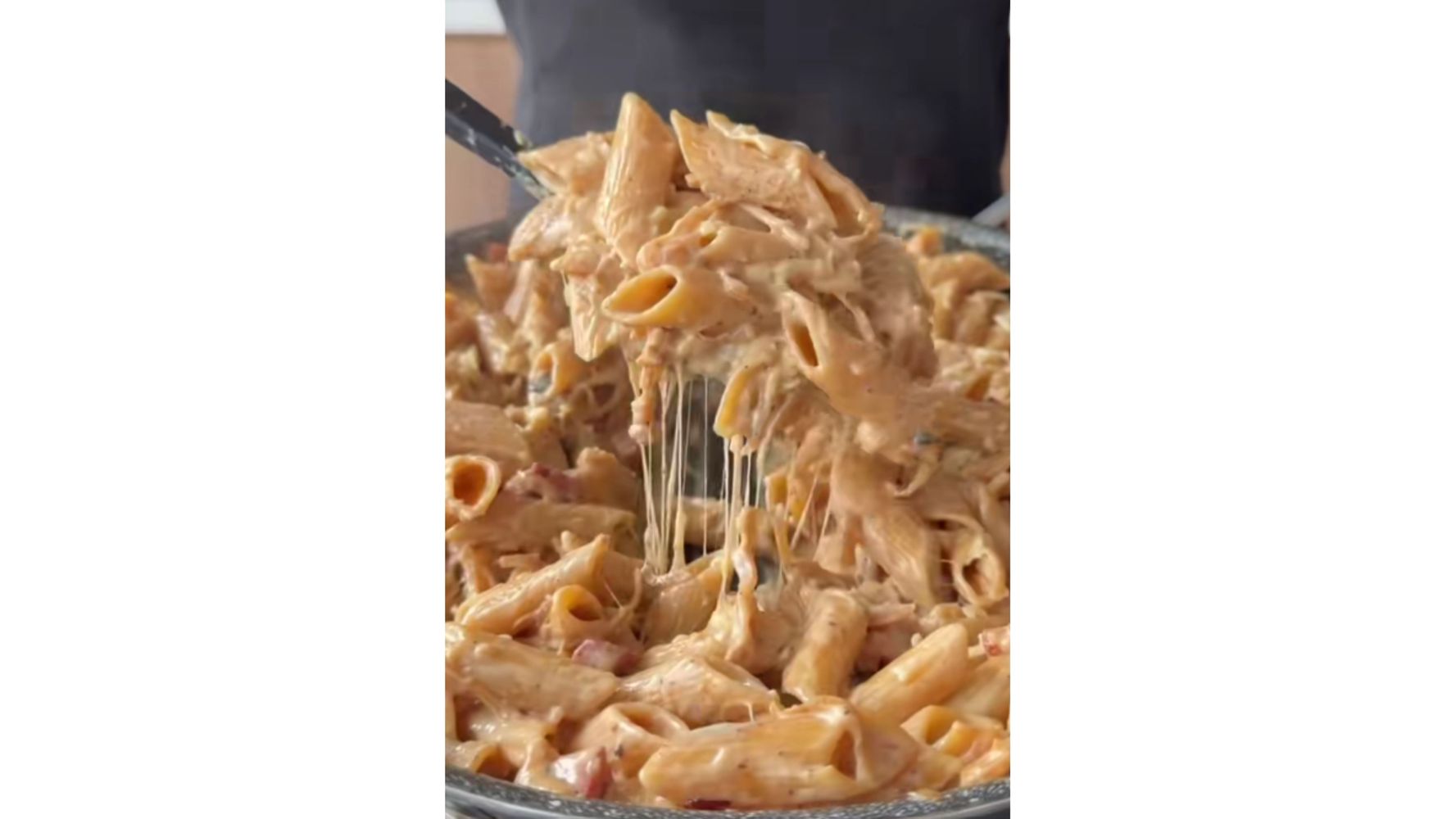 Así de cremosa queda la pasta.