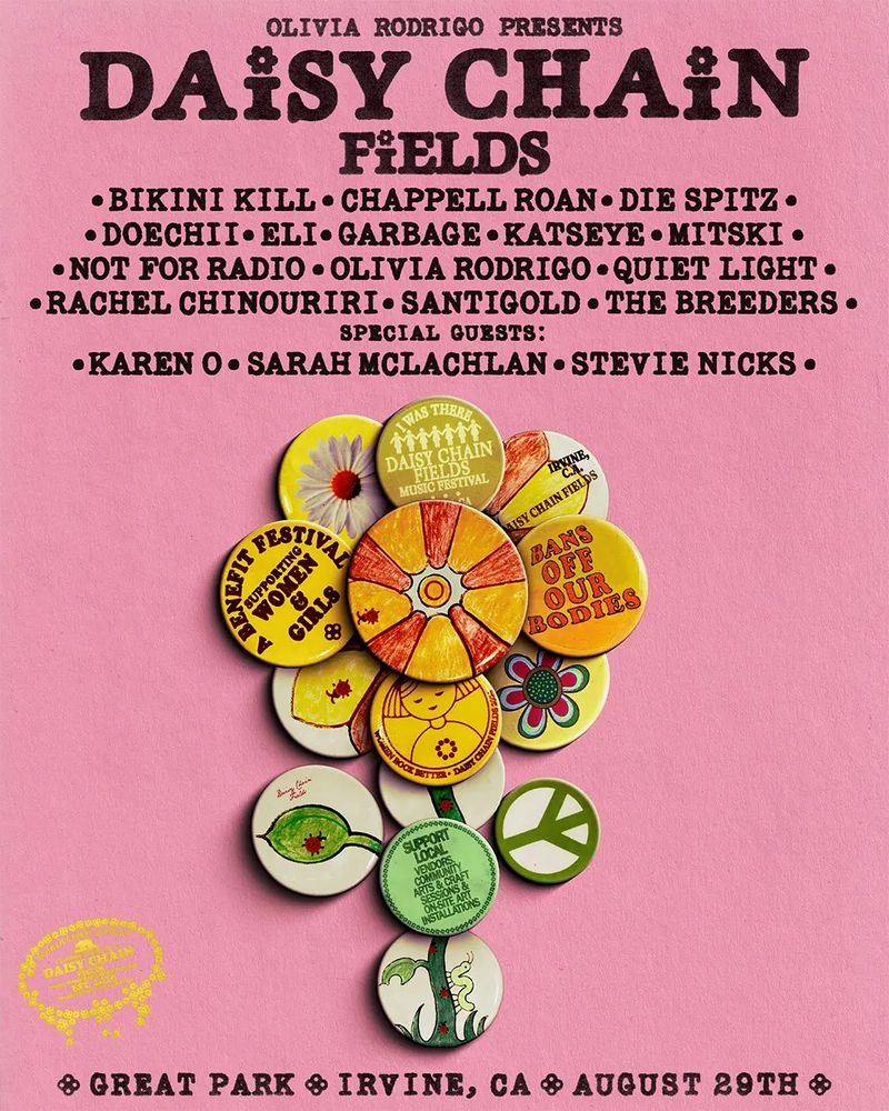 De qué trata Daisy Chain Fields, el festival organizado por Olivia Rodrigo con un lineup femenino y fines benéficos