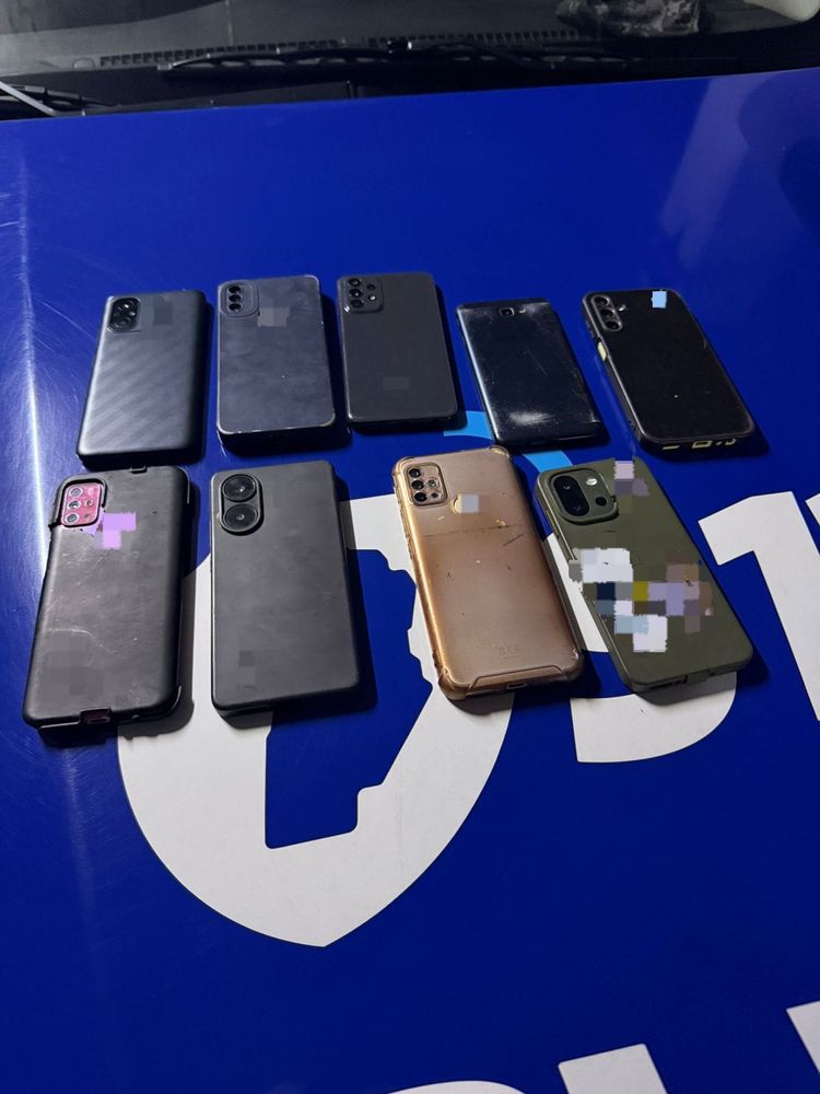 Los celulares recuperados.