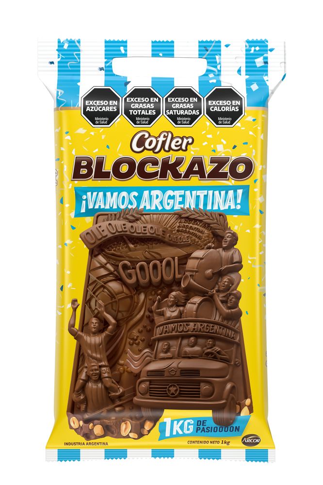 Cofler lanzó el Blockazo del Mundial 2026: cuánto cuesta la tableta de 1 kilo de chocolate para disfrutar durante los partidos de Argentina