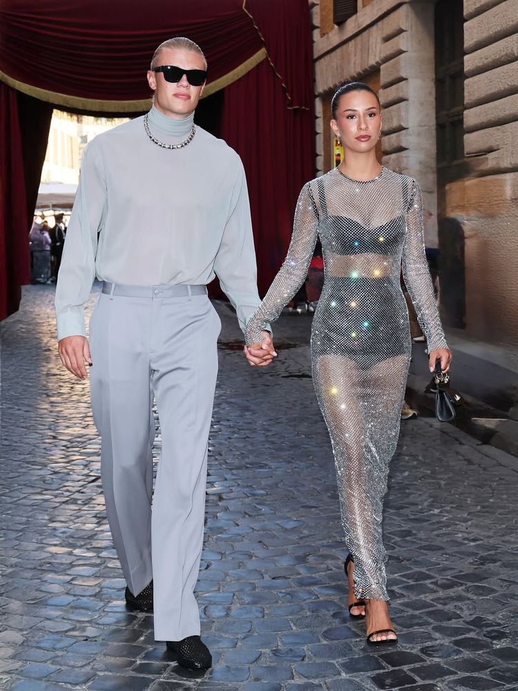 Erling Haaland y su novia