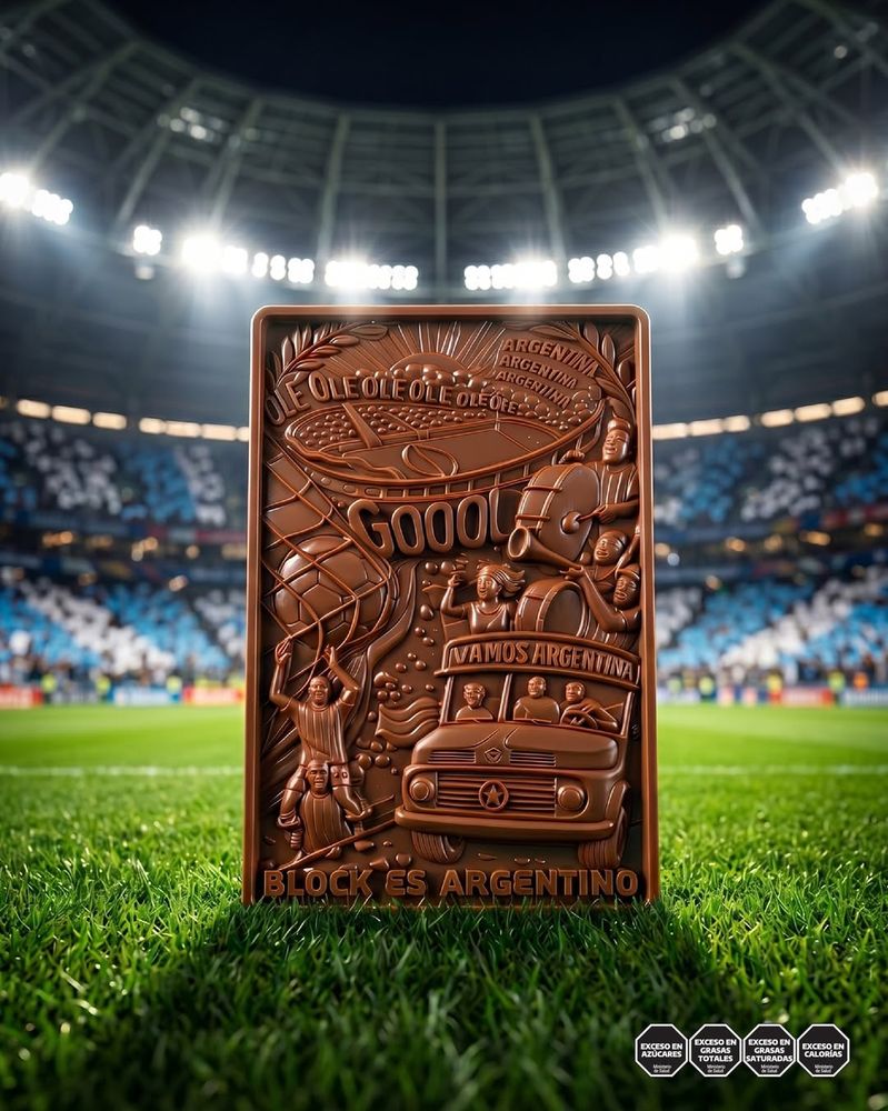 Cofler lanzó el Blockazo del Mundial 2026: cuánto cuesta la tableta de 1 kilo de chocolate para disfrutar durante los partidos de Argentina
