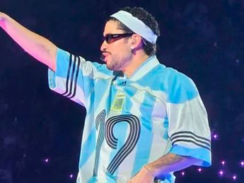 Furor por Messi: el video del eufórico festejo de Bad Bunny alentando a la Selección Argentina