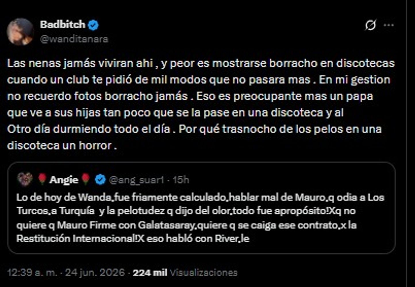 Wanda Nara sobre sus hijas con Icardi