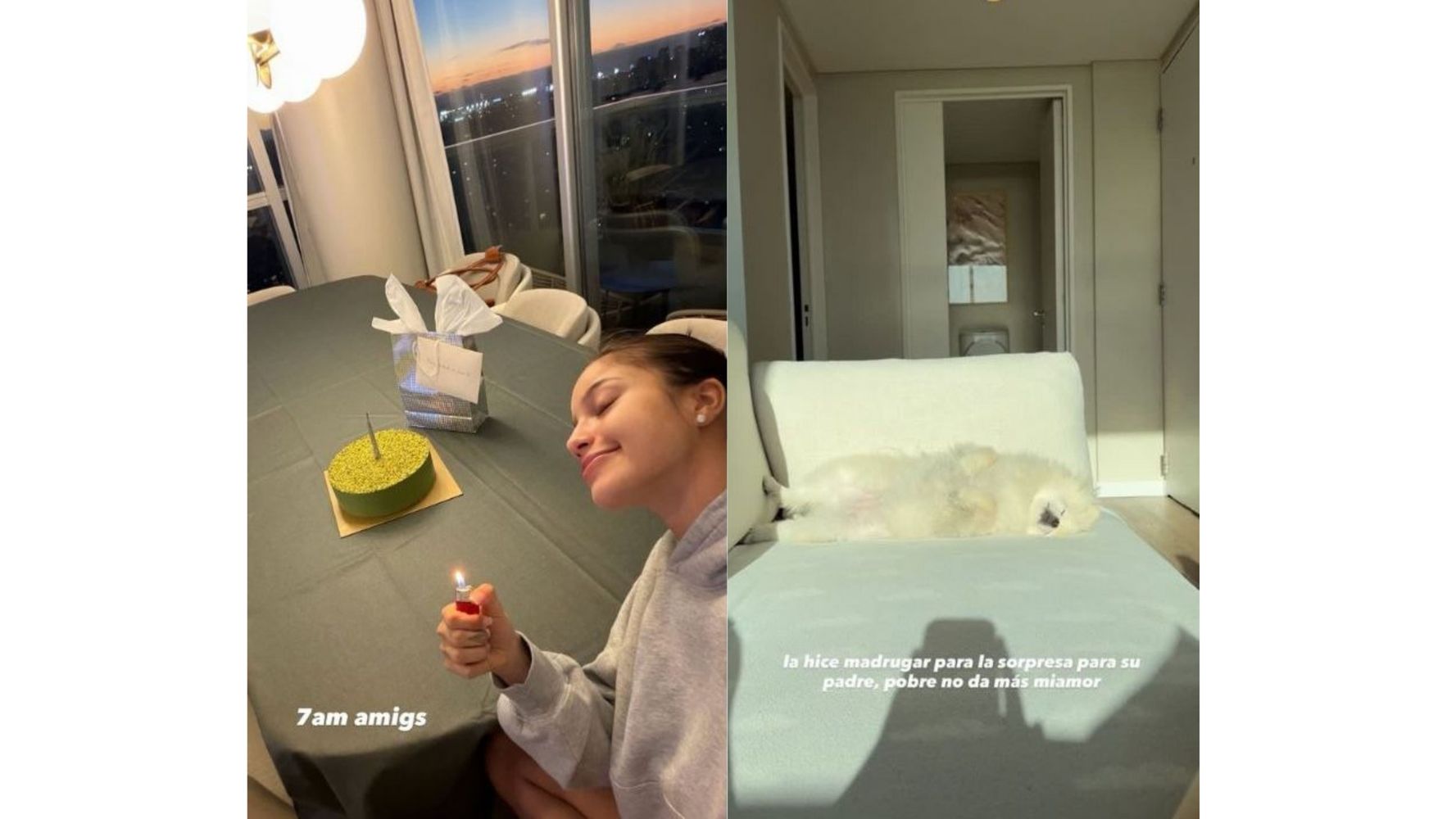La sorpresa mañanera de Emilia.