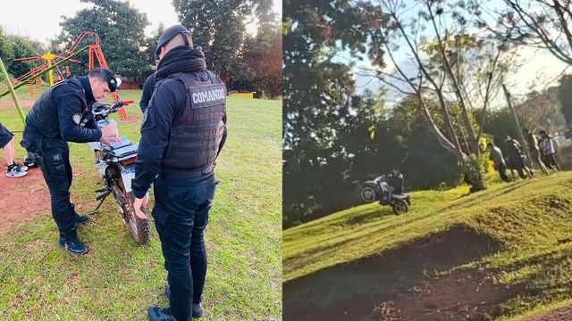Denunciaron a un motociclista por maniobras peligrosas en Oberá y le retuvieron la moto.