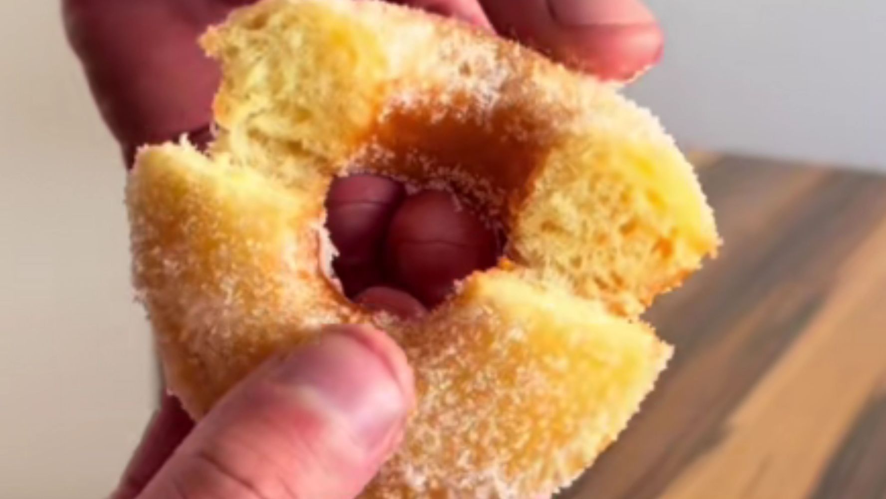 Así quedan por dentro las rosquitas.