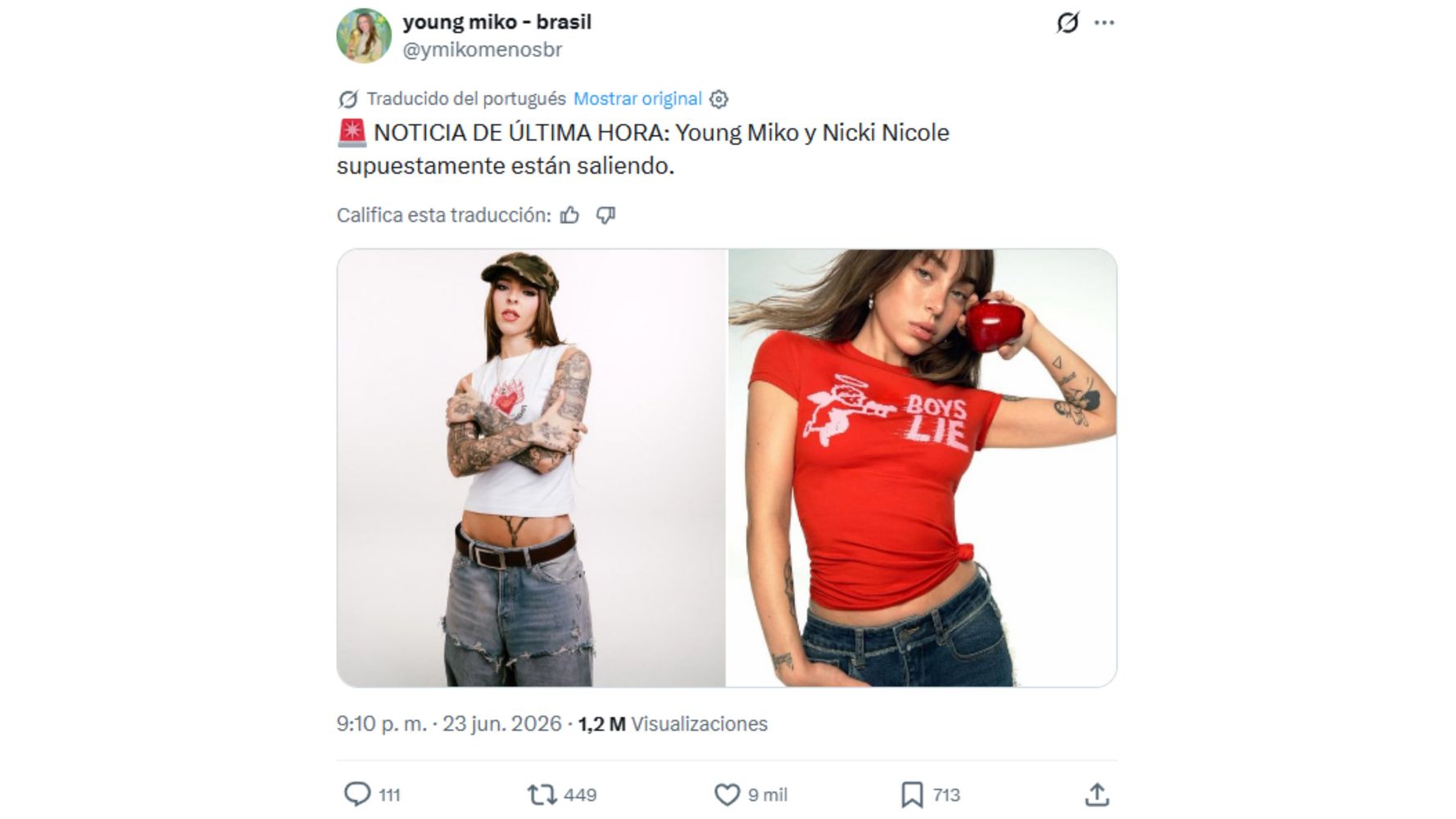 El rumor comenzó en Twitter.