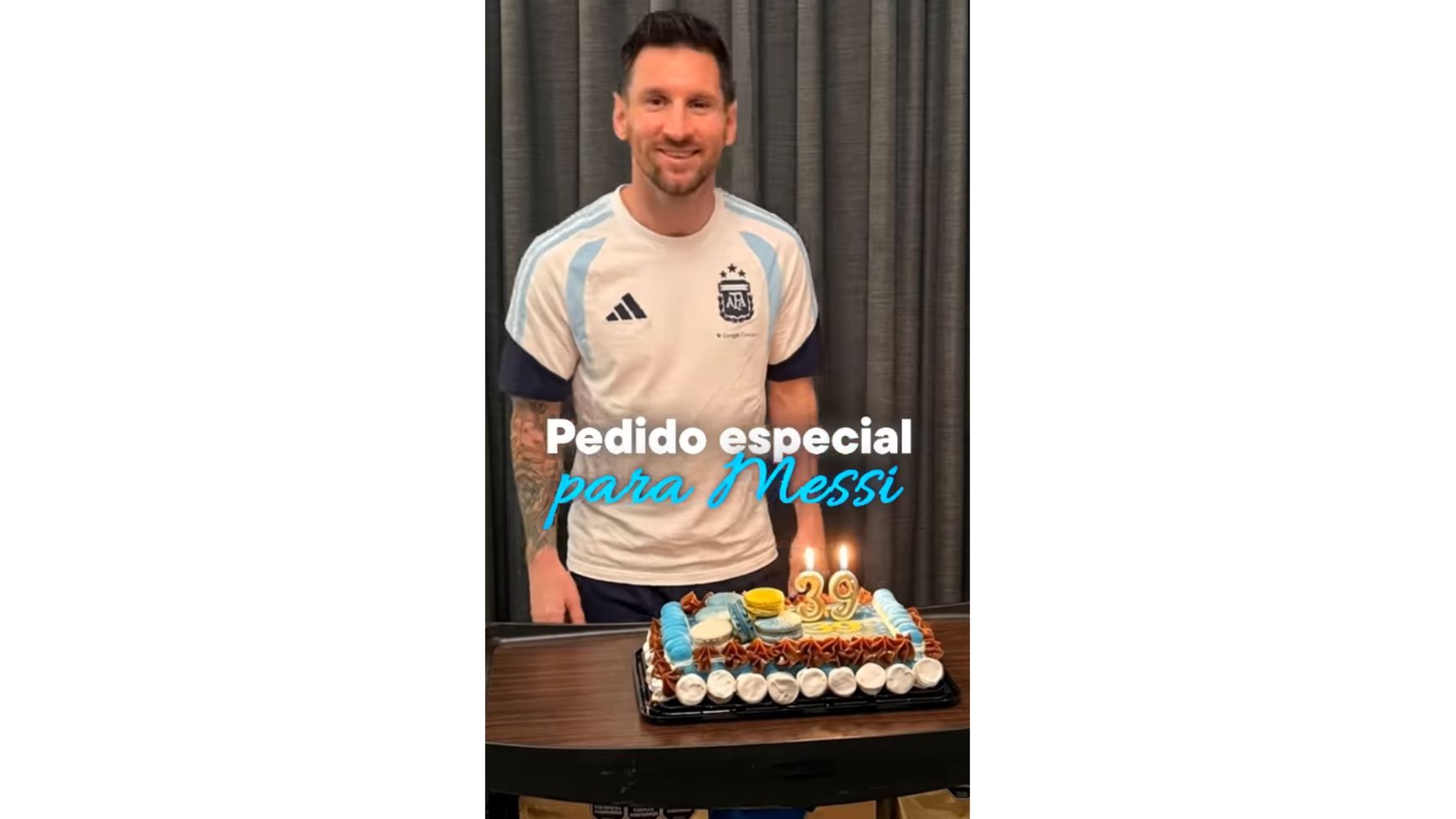 El capitán de la Selección recibió una sorpresa de sus compañeros.