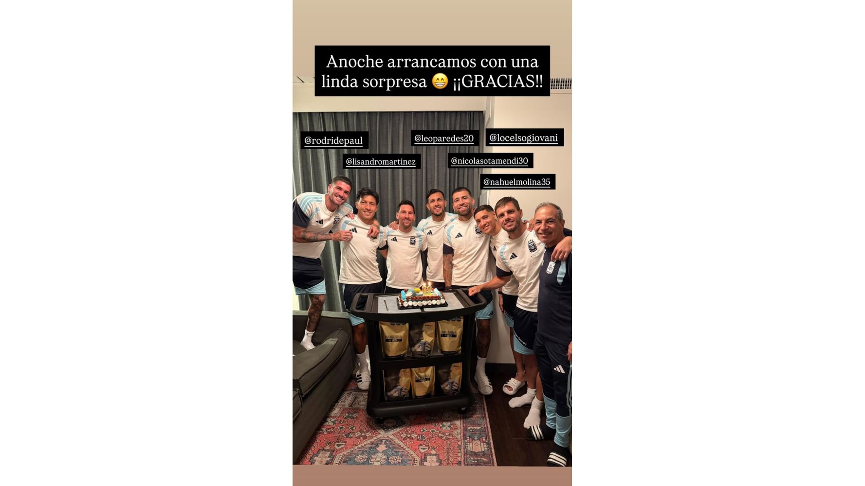 Así comenzó su cumpleaños Lionel Messi.