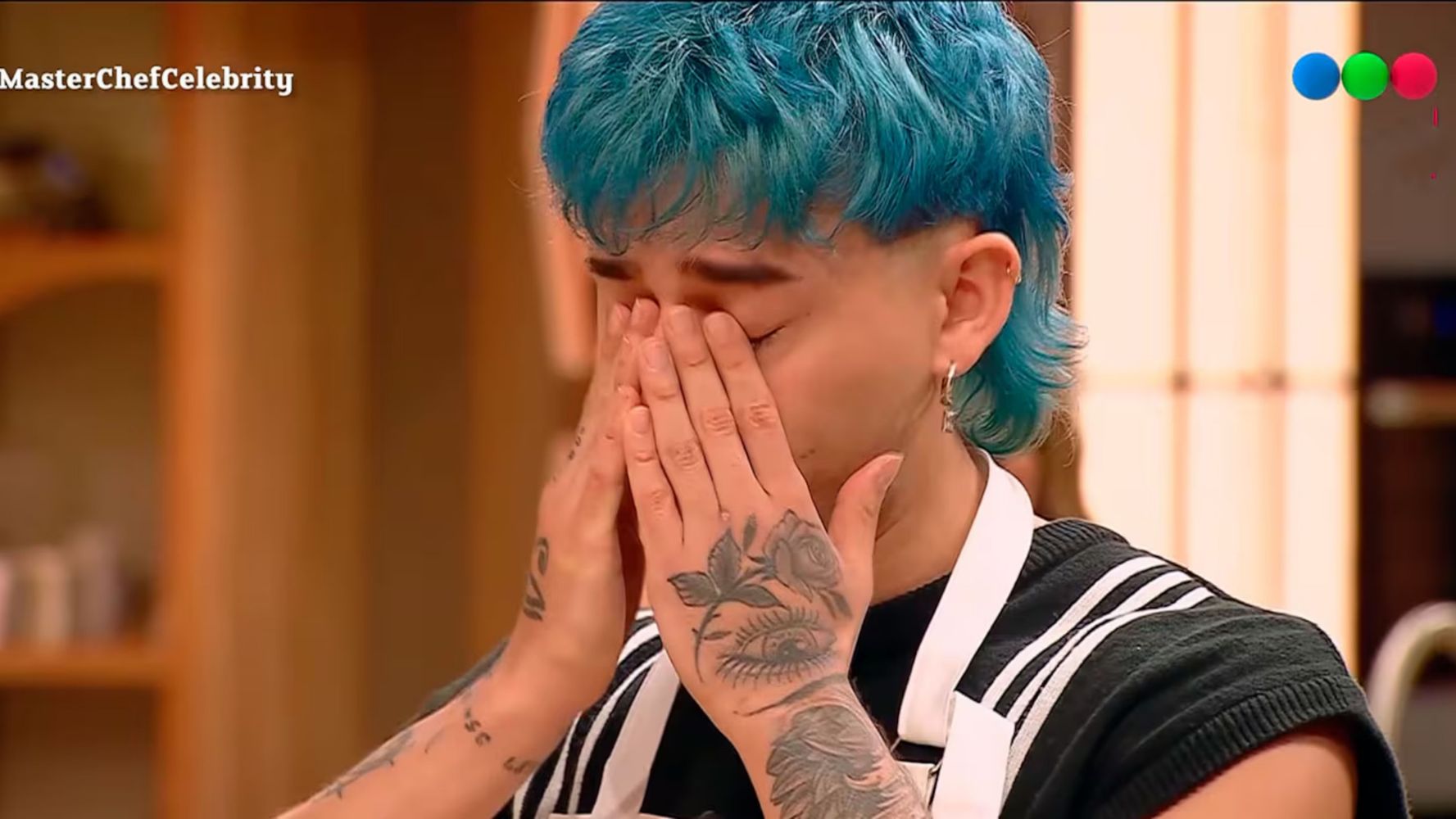 La emoción de Luck Ra en el reality de cocina.