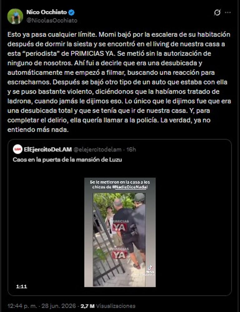 Escándalo en la casa de Luzu en Miami