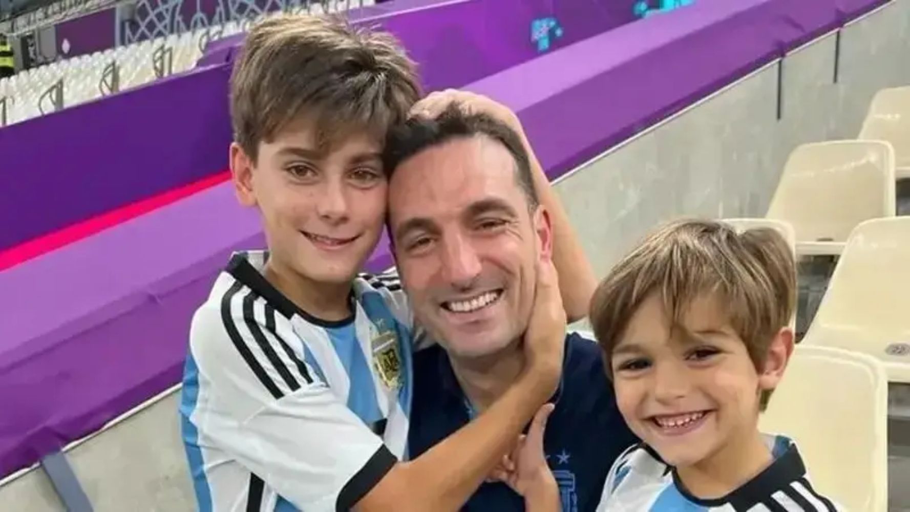 Lionel Scaloni tiene dos hijos: Ian y Noah