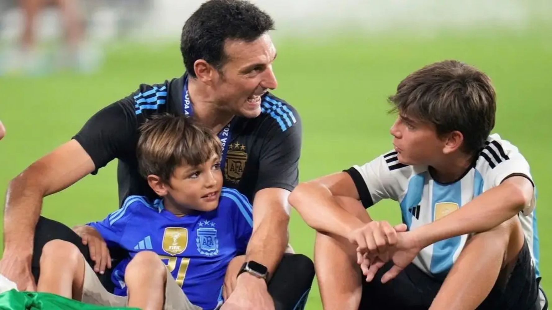 Lionel Scaloni tiene dos hijos: Ian y Noah