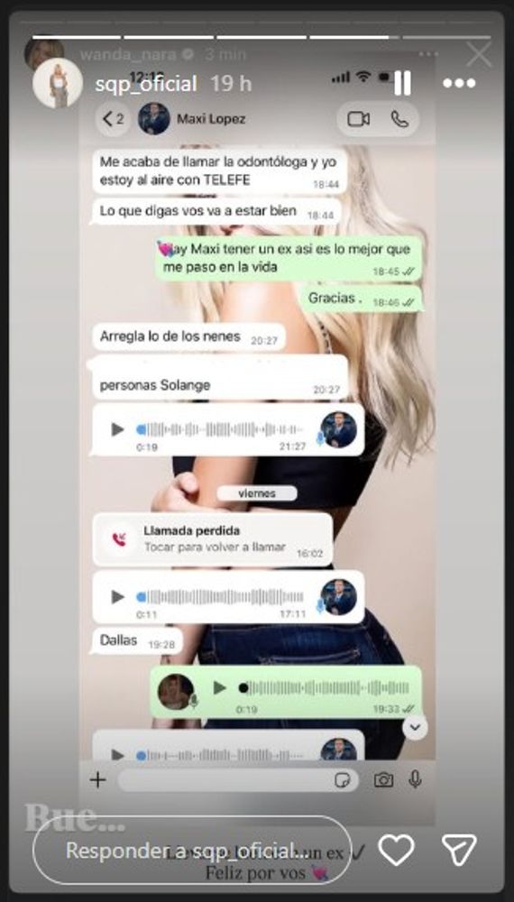 El chat de Wanda Nara y Maxi López