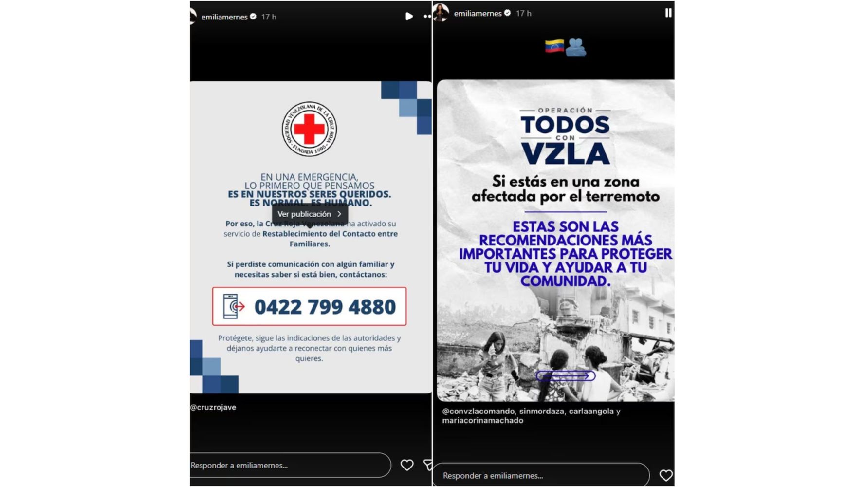 La información que compartió Emilia.