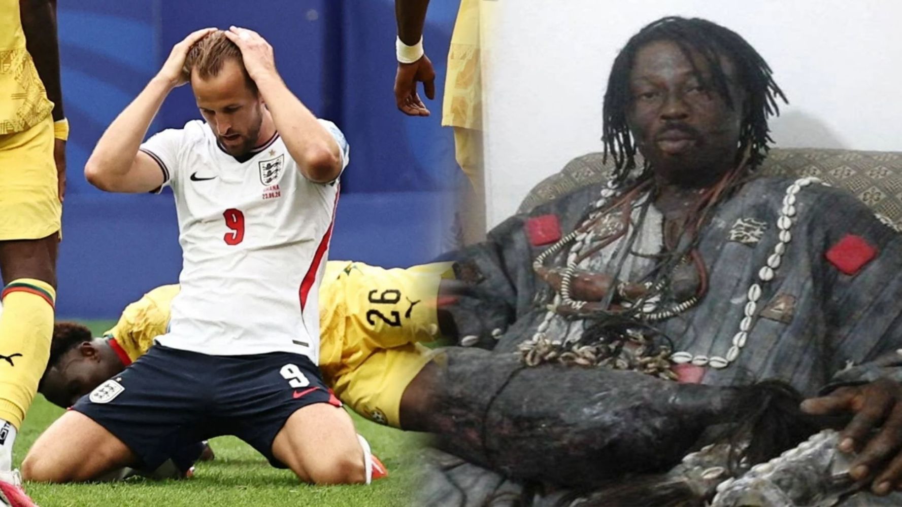 El brujo ghanés que dice haber hechizado a Harry Kane lanzó una advertencia sobre Lionel Messi en el partido contra Cabo Verde