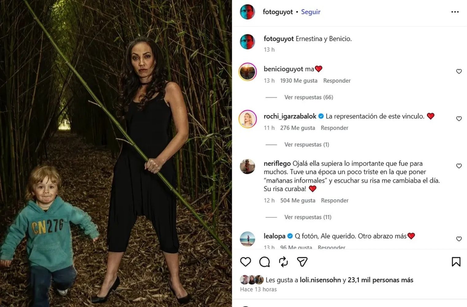 El posteo del exmarido de Ernestina Pais