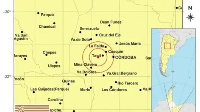 Un temblor con epicentro en la zona de Tanti se sintió en Carlos Paz y Punilla.