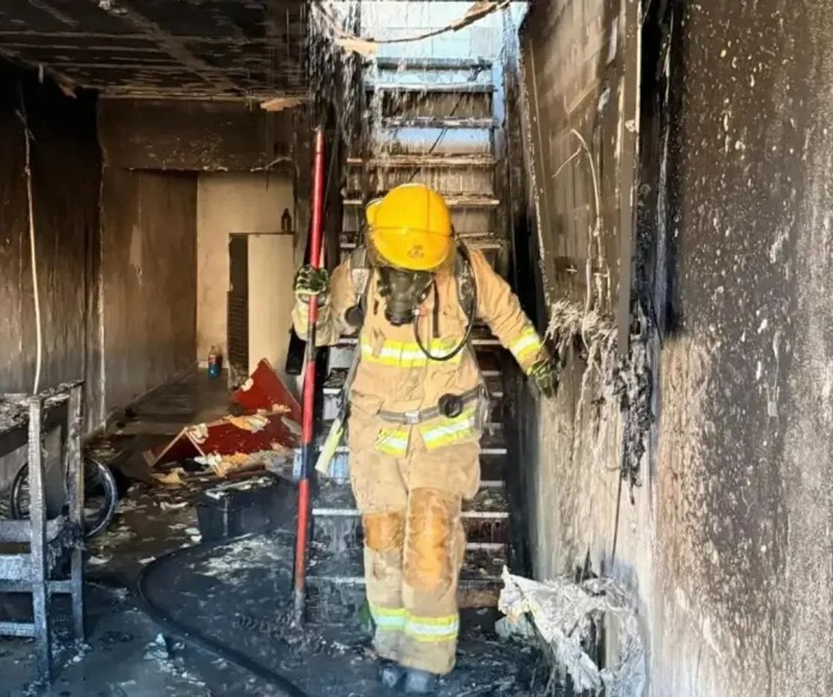 Incendio en Villa María.