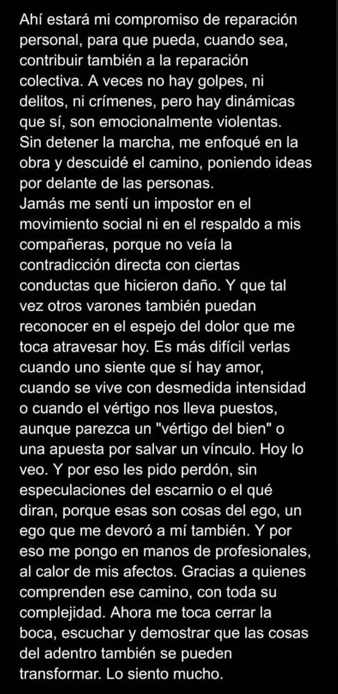 El descargo de Nacho Levy