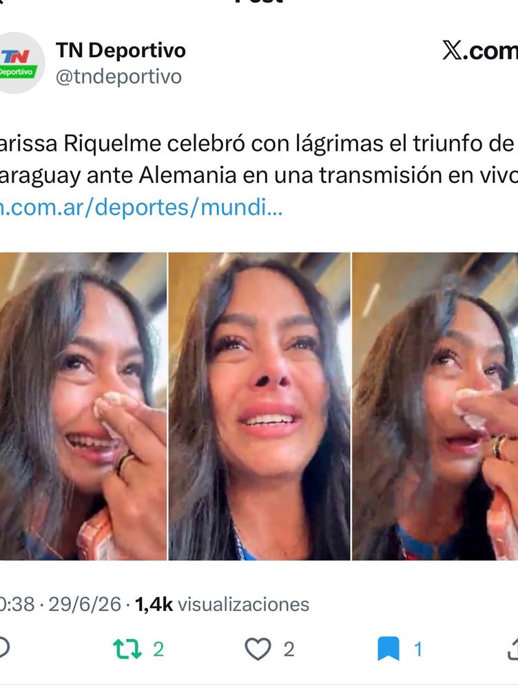 La cábala de Larissa Riquelme: así festejó el triunfo de Paraguay ante Alemania en el Mundial 2026